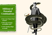 Vintage Snakes Digital Collage Pack, an Object Graphic by Collage Supply Co (Thumbnail 2 of 3)