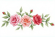 Blush Red Watercolor Roses, an Illustration by Creativeshirt (Thumbnail 7 of 7)