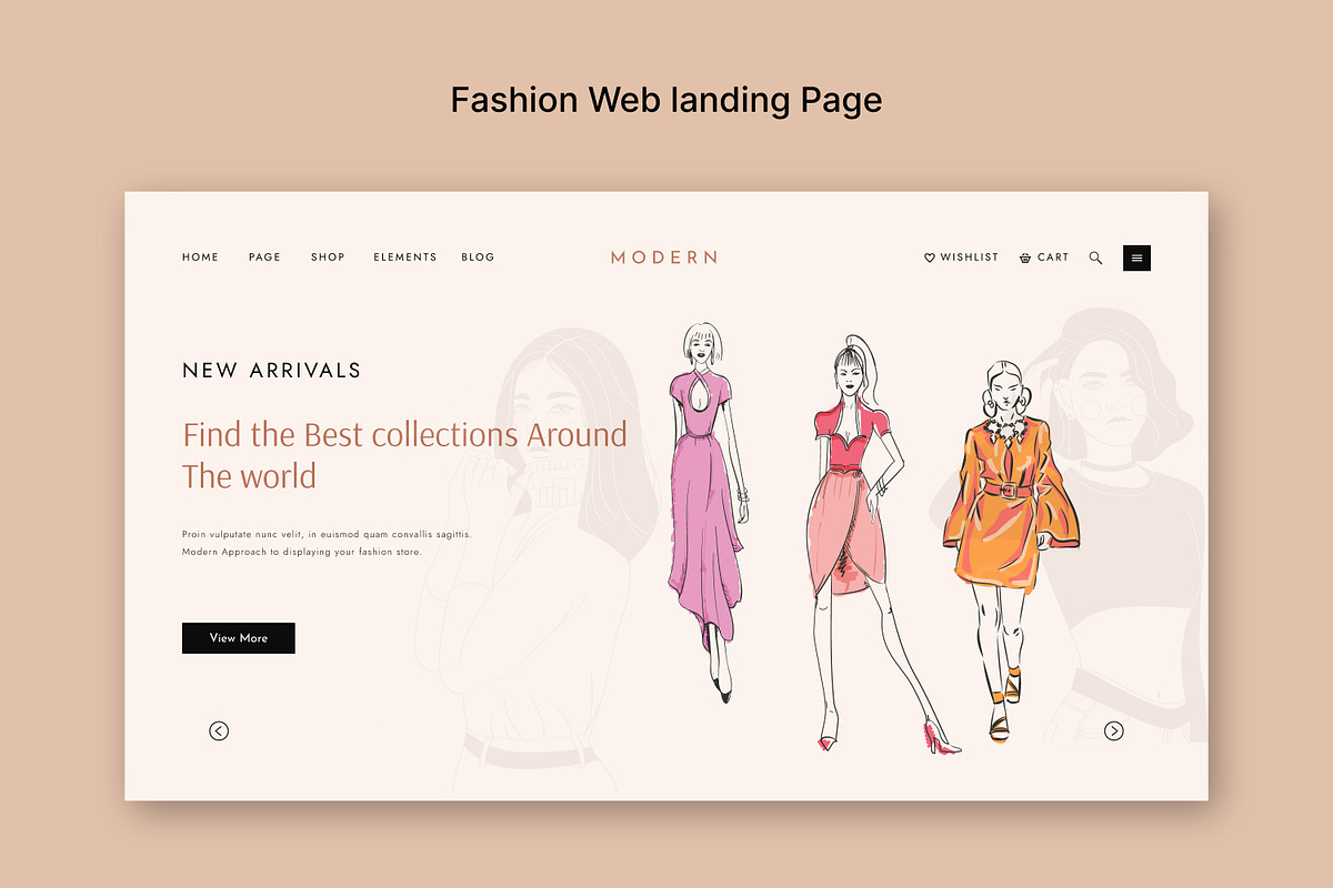 Fashion Web Landing Page, a Landing Page Template by sumonuix