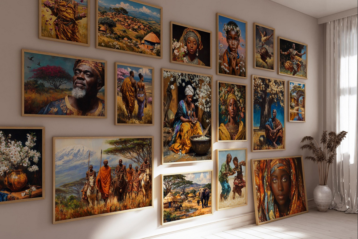 Spring in Africa Wall Art Set, a Decorative Illustration by PrintablesByFranklyn (Photo 1 of 16)