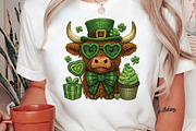 St. Patricks Day Highland Cow Png, an Illustration by DreamPrint404 (Thumbnail 5 of 6)