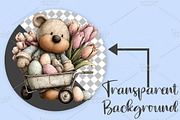 Whimsical Easter Teddy Bear Clipart, an Illustration by Canvas Craft (Thumbnail 2 of 7)