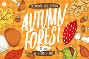 Autumn Forest Elements Collection, an Object Graphic by DeepFuze (Thumbnail 1 of 5)