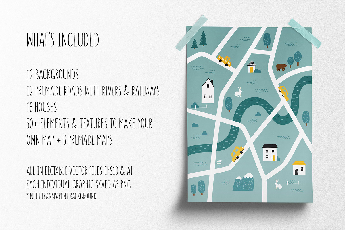 Cute Bundle. Map creator, space dino, an Object Graphic by MaNechaeva (Photo 15 of 22)