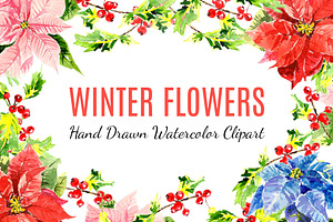 Winter Watercolor Flowers