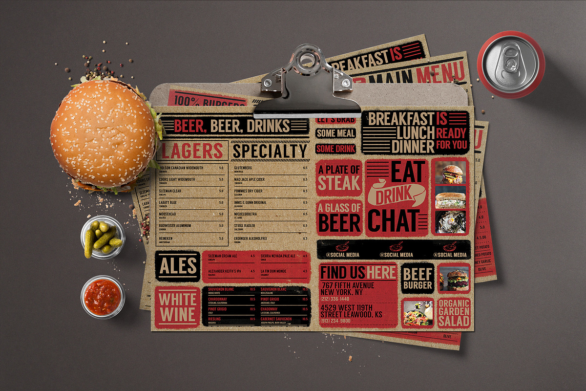 Rustic Cardboard Menu, a Flyer Template by BlueRobinStudio (Photo 4 of 5)