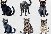 Funny Halloween Scary Cat Clipart, an Illustration by Black Bird Studio (Thumbnail 5 of 6)