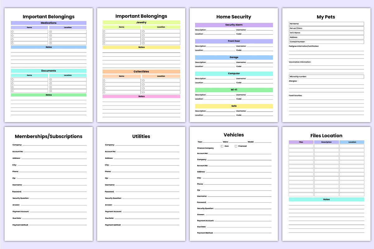 Rainbow 2025 End of Life Planner Kdp, a Stationery Template by Mustafiz (Photo 6 of 8)