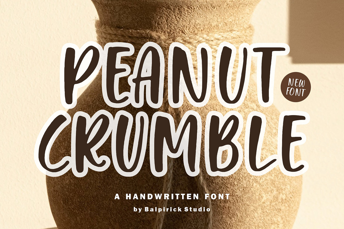 Peanut Crumble - Handwritten Font, a Handwritten Font by Balpirick Studio (Photo 1 of 5)
