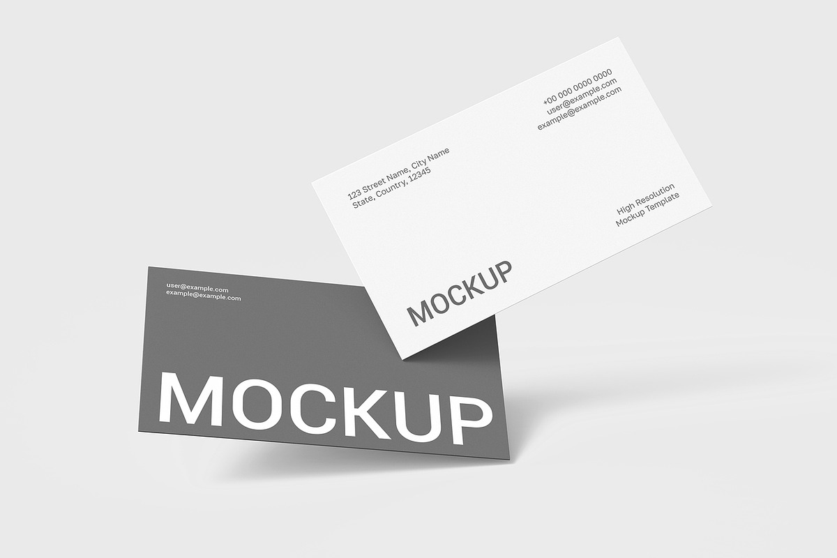 Floating Business Cards Mockup, an Advertising Mockup by graphypix (Photo 4 of 4)