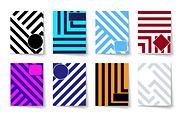 Striped geometric colored patterns, an Object Graphic by RODINA (Thumbnail 1 of 3)