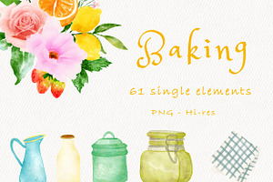 Baking Vintage Kitchen Clipart