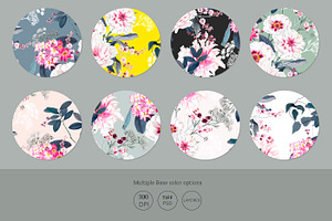 Luxury Bloom Pattern & Motifs Set!