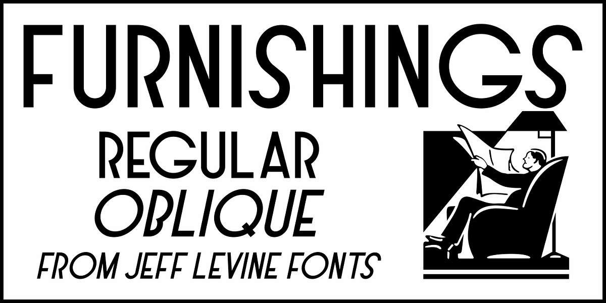 Furnishings JNL, a Font by Jeff Levine Fonts (Photo 1 of 5)