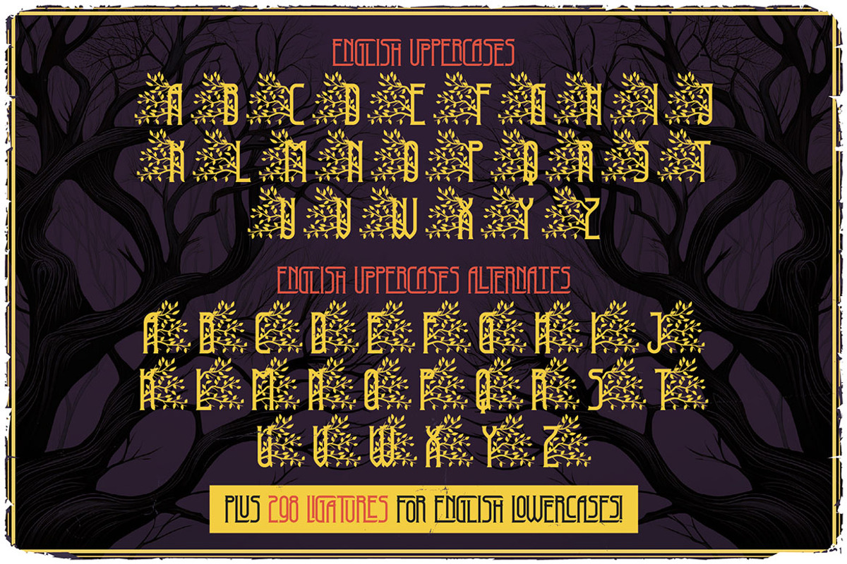 Druid Tree Display Font, a Serif Font by JumboDesign (Photo 5 of 6)