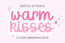 Warm Kisses - Valentines Font