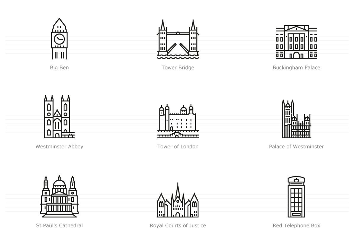 Landmarks of the UK - London, a Duotone Icon by Jozsef Balazs-Hegedus (Photo 3 of 6)
