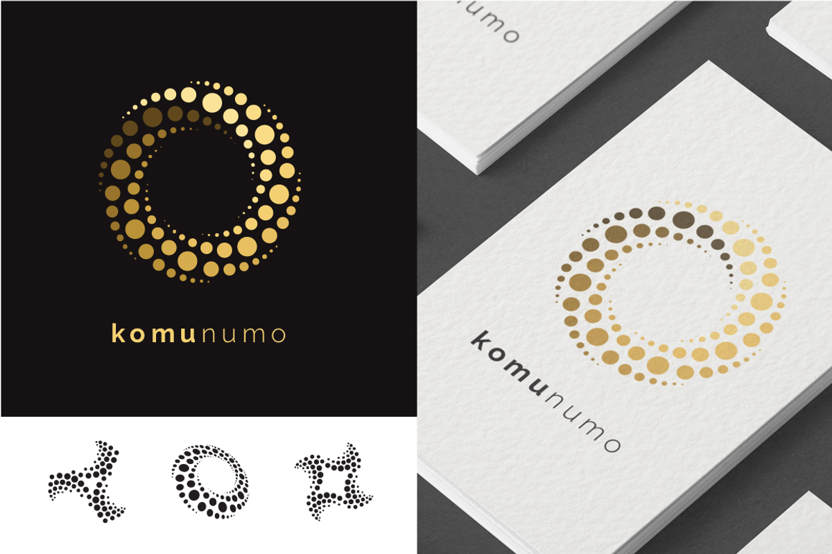 Halftone Swirl Logo Set, a Branding & Logo Template by kloroform (Photo 1 of 5)