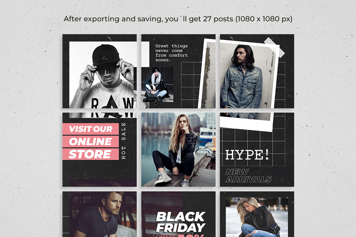 Grid - Instagram Puzzle Feed, a Social Media Template by Plan B (Photo 3 of 6)