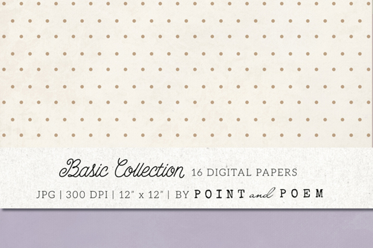 Polka Dots & Chevron digital paper preview 2