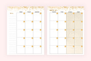 Monthly Planner Inserts 8.5x11 Gold, a Stationery Template by EasyLifePlanners (Thumbnail 2 of 2)