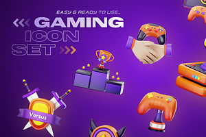 3D Online Gaming E-Sport Icon Pack