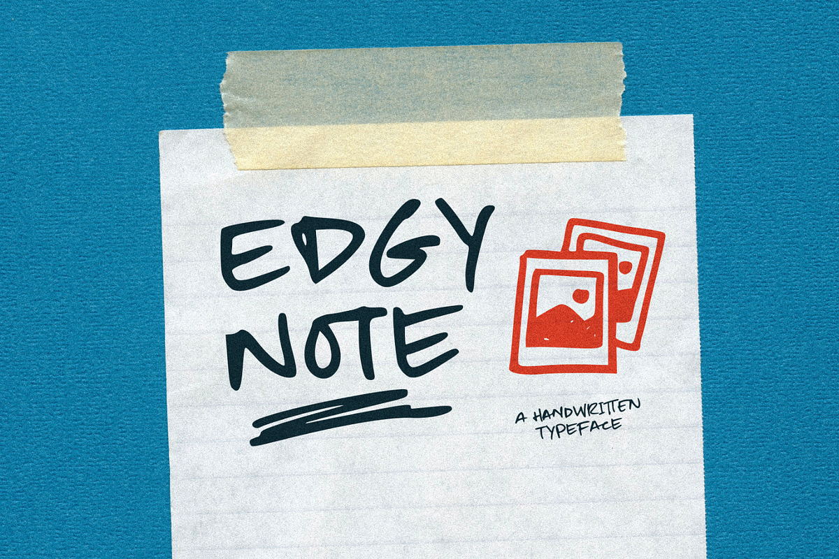 Edgy Note, a Handwritten Font by Negara Studio (Photo 1 of 15)