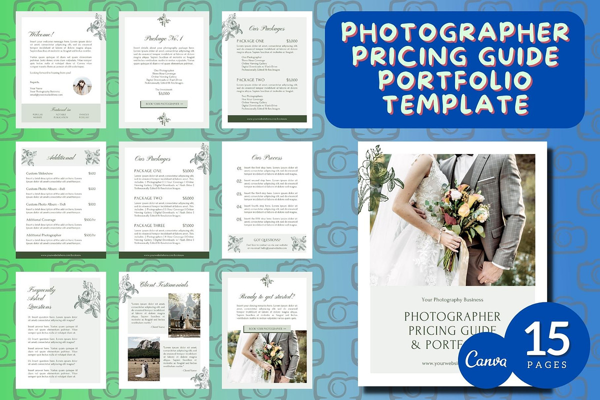 Photographer Pricing Guide, a Magazine Template by ProductiveandFree (Photo 1 of 9)