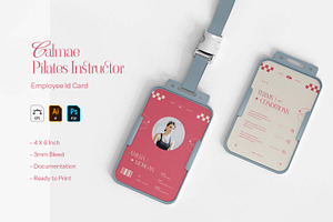 Calmae Pilates Instructor - ID Card, a Card Template by VUNIRA