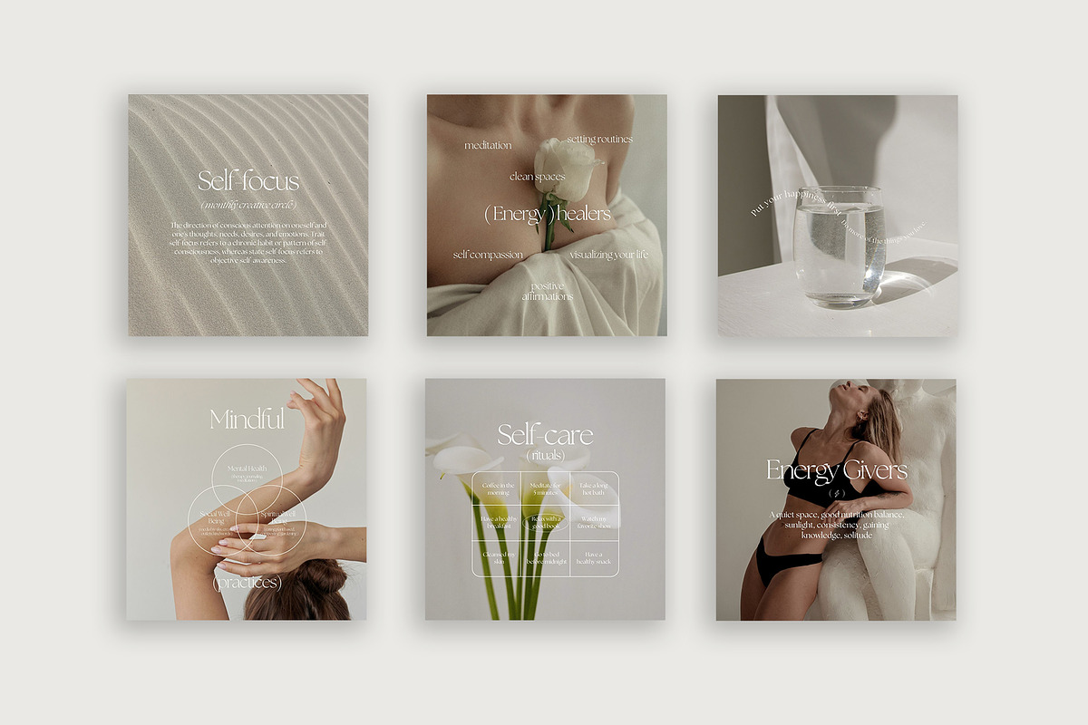 200 Wellness Instagram Templates for Canva