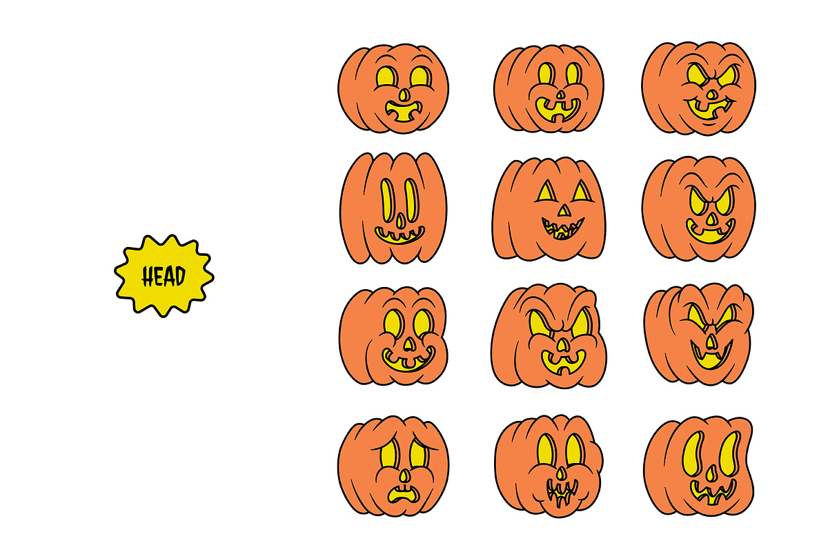 Jack O' Lantern Mascot Creator, a Seasonal Illustration by The Isian (Photo 5 of 17)
