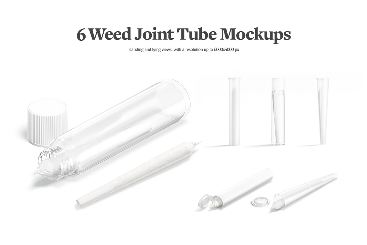 Weed Joint Pre-Roll Tube Mockup, a Packaging Mockup by rebrandy (Photo 3 of 10)