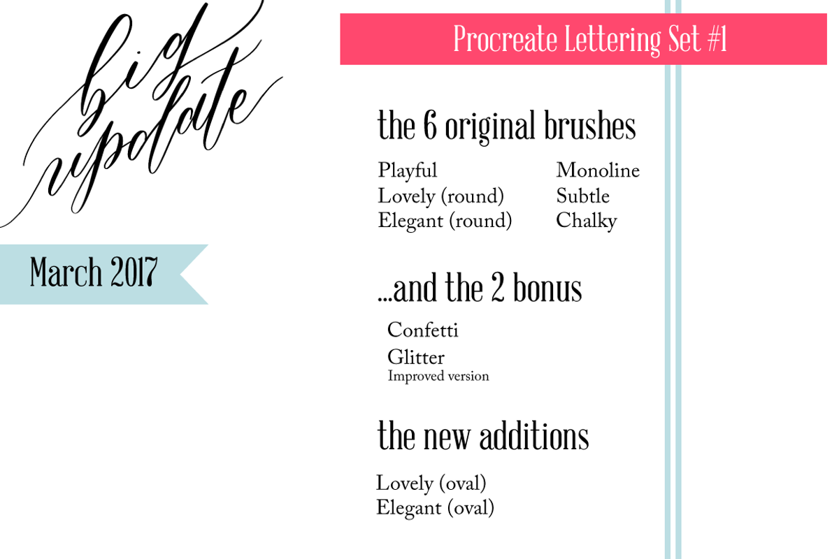 Procreate Brushes for iPad Lettering, a Brush Add-On by Ray of Light Design (Photo 3 of 4)