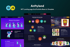 NFT Landing Page React JS Template, a React Template by CodexCoder Themes