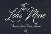 The Lone Muse Romantic Script Font, a Script Font by AnMark (Thumbnail 1 of 11)
