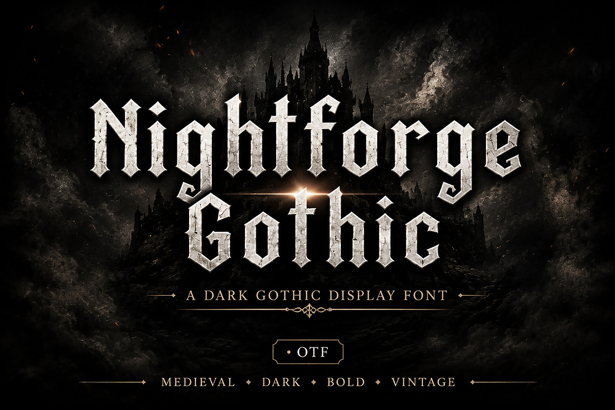 Nightforge Gothic, a Blackletter Font by Wow Magic (Photo 1 of 6)
