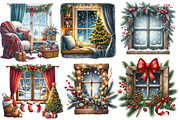 Christmas cozy window clipart, an Illustration by Designworld (Thumbnail 3 of 6)
