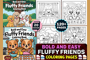 Bold Easy Fluffy Friends Coloring, a Graphic by shopcosm (Thumbnail 1 of 2)