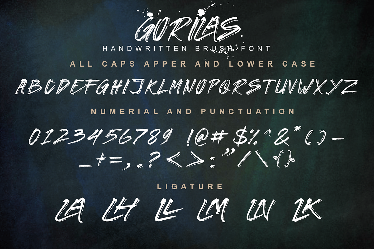 GORILAS Hand Brush, a Blackletter Font by DiosiArt (Photo 6 of 7)