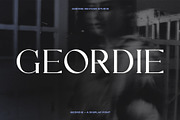 Geordie Display Font, a Serif Font by JeromeRevivedStudio (Thumbnail 1 of 5)