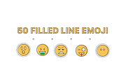Line emoji, an Outline Icon by denisgorelkin (Thumbnail 2 of 4)