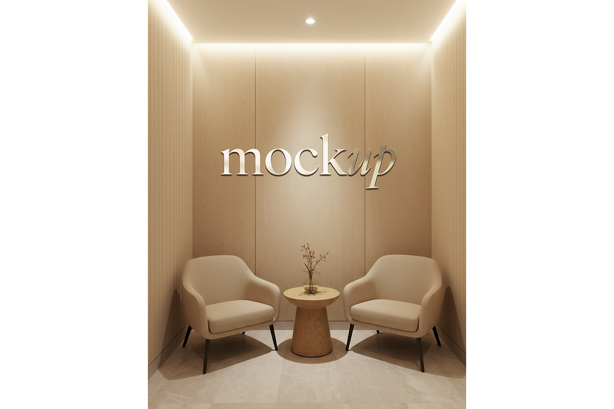 Elegant Reception Logo Mockup - PSD, a Mockup by Julia Anderi - Studio (Photo 1 of 2)