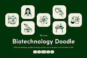 Biotechnology Doodle Icon Set, an Outline Icon by Vectors Market (Thumbnail 1 of 8)