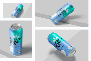 Energy Drink Can Mockups