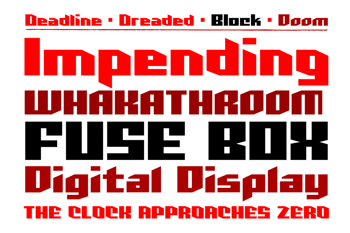 Deadline - heavy 3D block font, a Font by Comicraft Fonts (Photo 2 of 6)