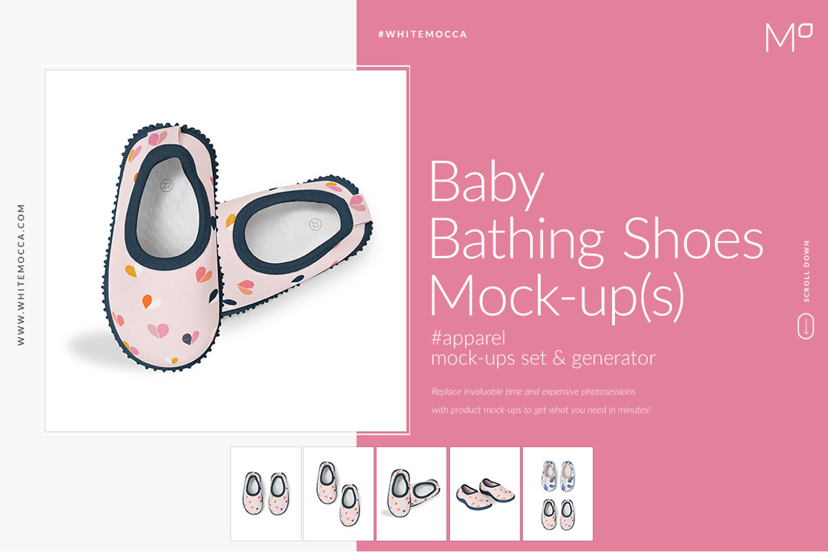 Baby Bathing Shoes Mock-ups Set, an Apparel Mockup by Mocca Mockups Store (Photo 1 of 2)