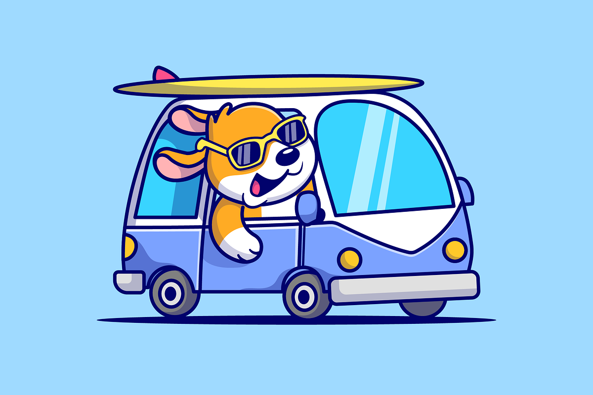 Cute Shiba Inu Dog Driving Car, an Animal Illustration by Catalyst Labs (Photo 2 of 3)