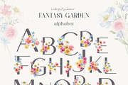 Fantasy Garden summer watercolor set, a Decorative Illustration by AleksaArt (Thumbnail 12 of 20)