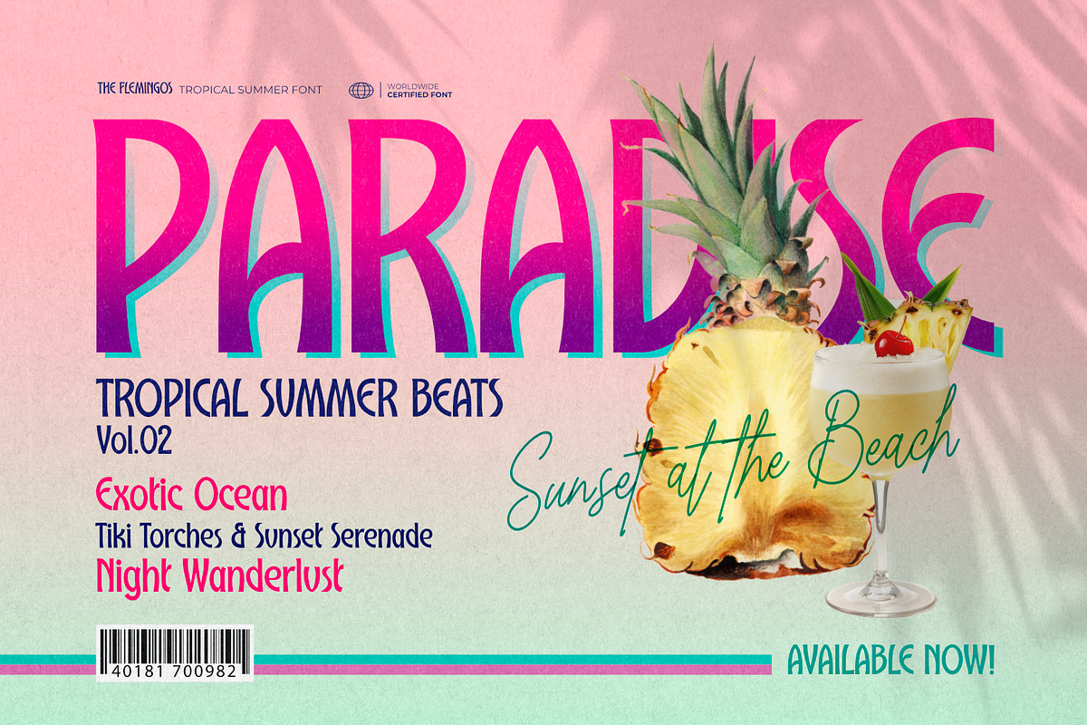 The Flemingos - Tropical Summer Font, a Sans Serif Font by ikiiko (Photo 5 of 7)