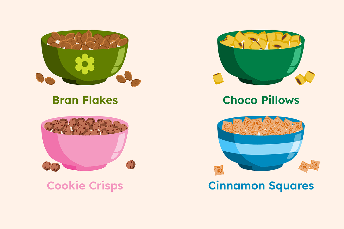 Breakfast Cereal Food Illustrations, a Food Illustration by ThePixelLibrary (Photo 4 of 12)